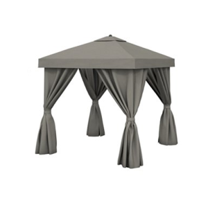 Aluminum Cabana, 12' Square w/ Fabric Curtains (no vent)